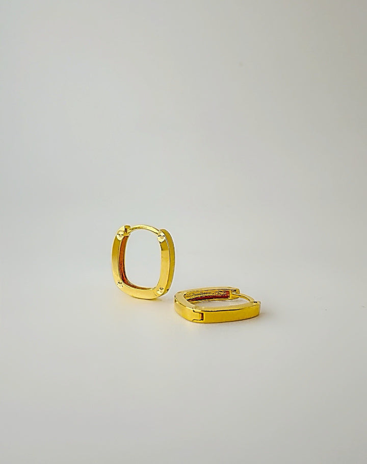 18K Solid Gold Huggies Hoop Earrings 9.8mm Real Gold Small Hoops Everyday Dainty0