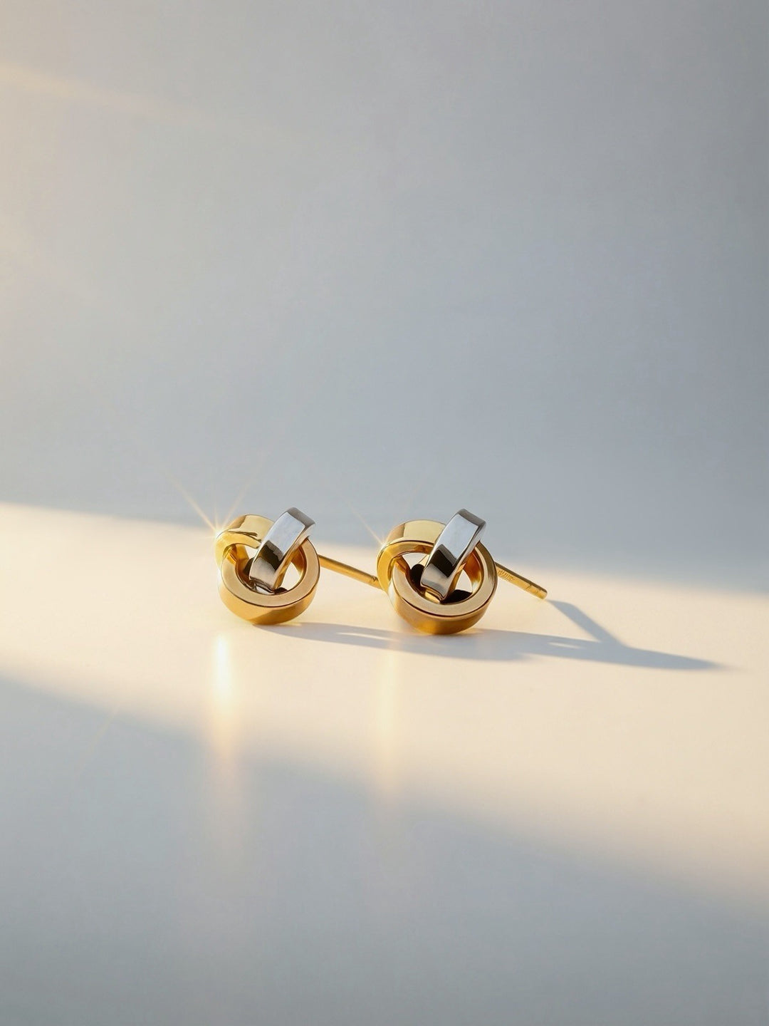 18K Real Gold Knot Stud Earrings | Tri-Color | Japan Gold | Fine JEWELRY6