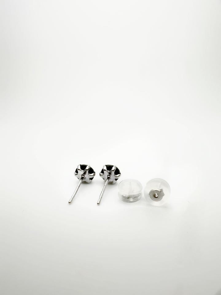 Platinum Black Diamond Stud Earrings 1.00CT PT900 Natural Fine Jewelry4