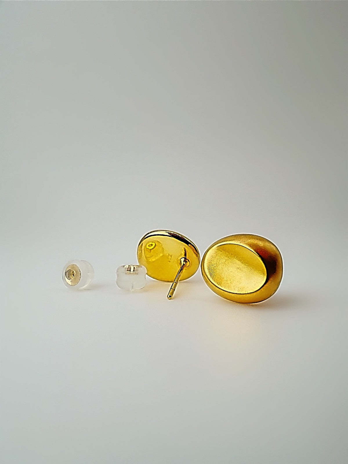 18K Gold Electroform Round Earrings Lightweight Japan Statement Hoops Gift1