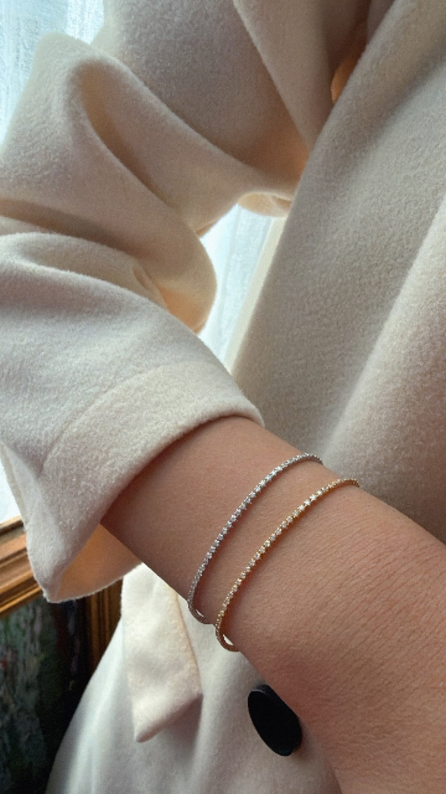 18K Solid Gold Natural Diamond Tennis Bracelet 1 Carat   Fine Jewelry5