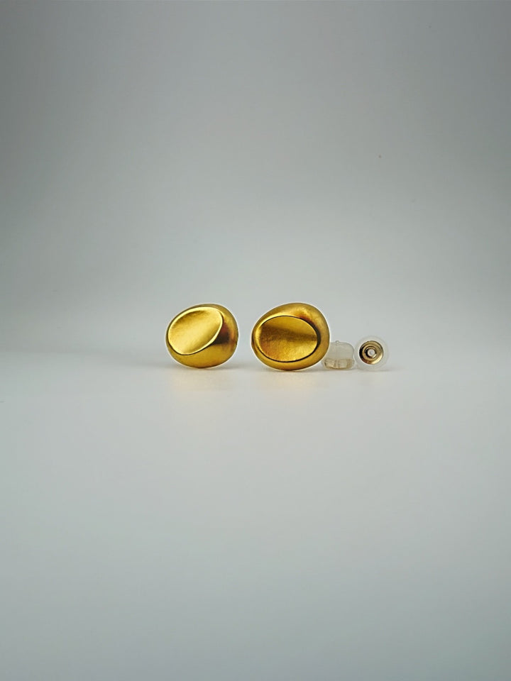 18K Gold Electroform Round Earrings Lightweight Japan Statement Hoops Gift3