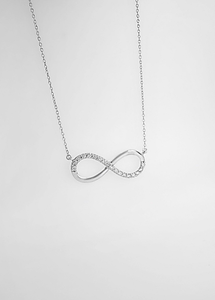 18K Solid Gold Infinity Diamond Necklace 0.20CT VS Dainty Fine Jewelry Gift2