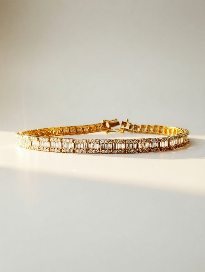 18K Solid Gold Natural Diamond Tennis Bracelet 2.75CT Dainty Fine Jewelry3