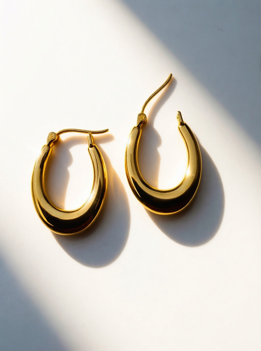 18K Solid Gold Hoop Earrings Hoops Minimalist Everyday Gold Jewelry4