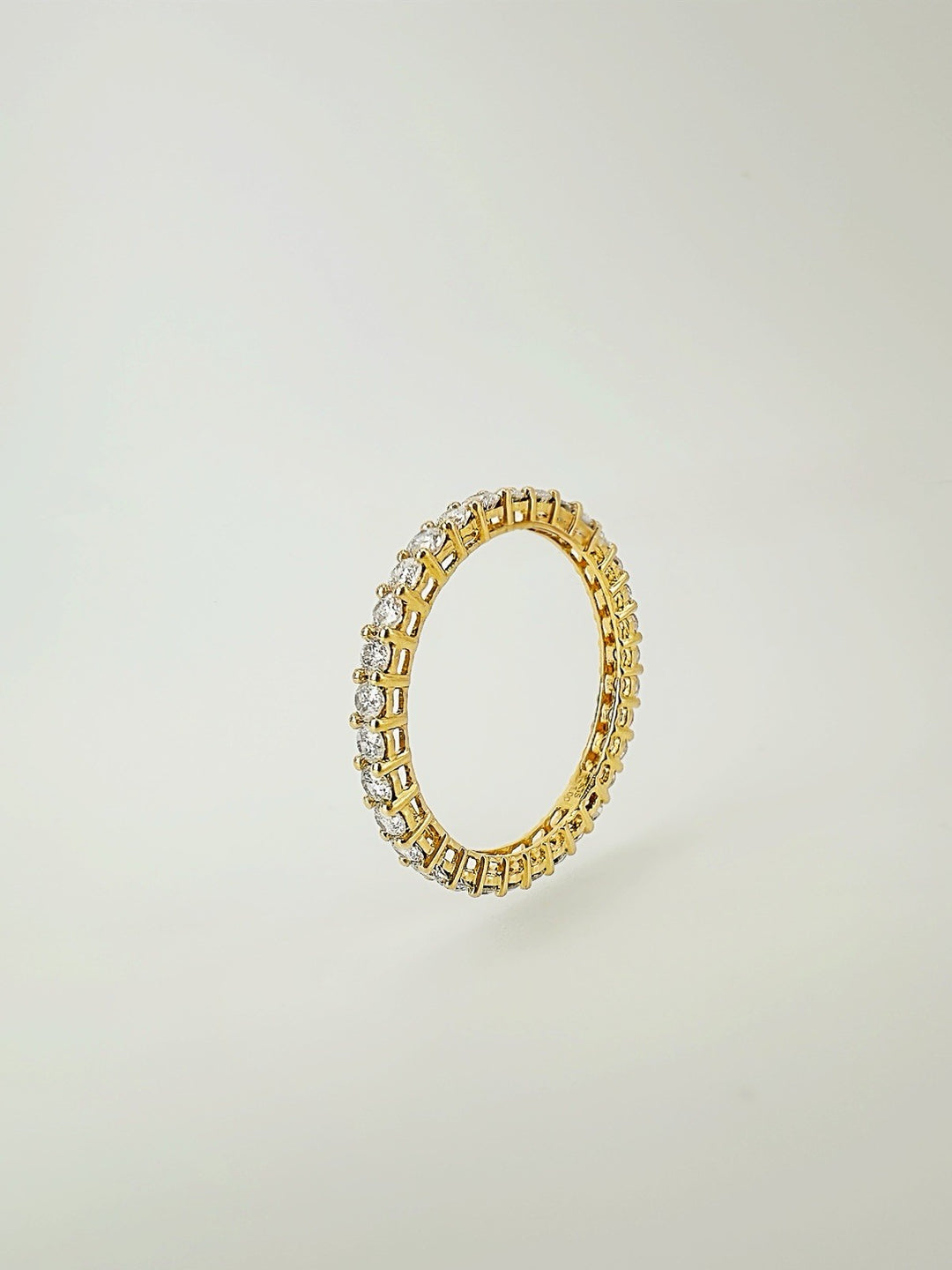 18K Solid Gold Diamond Eternity Ring Women 1CTW VS D-F Stackable Wedding Band2