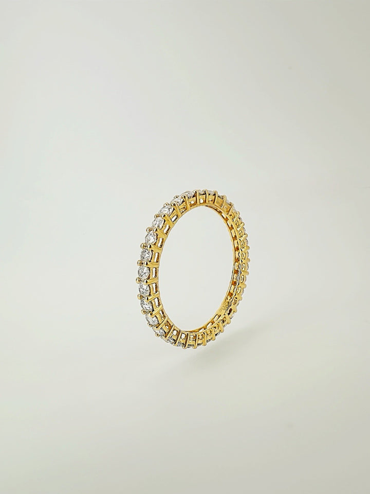 18K Solid Gold Diamond Eternity Ring Women 1CTW VS D-F Stackable Wedding Band2
