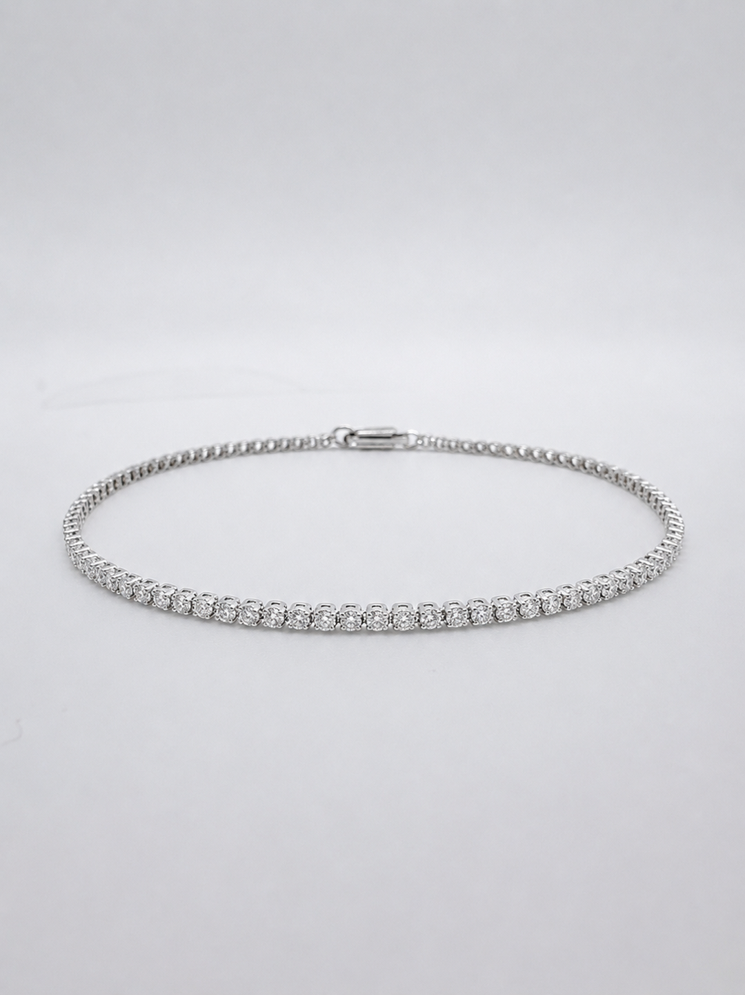 18K Solid Gold Diamond Tennis Bracelet 1.20CT VS Natural Fine Jewelry0