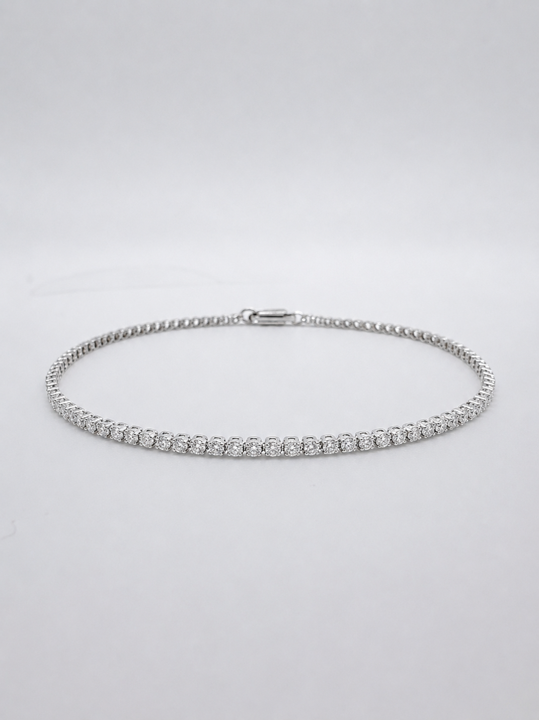 18K Solid Gold Diamond Tennis Bracelet 1.20CT VS Natural Fine Jewelry0