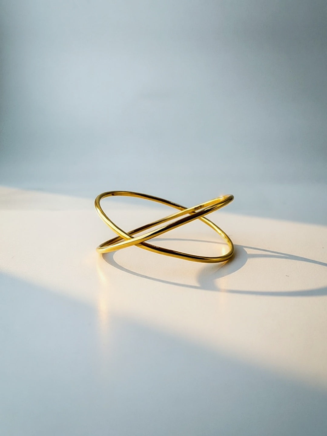 18K Solid Gold Crisscross Wrap Ring Minimalist Infinity Style Dainty Lightweight1
