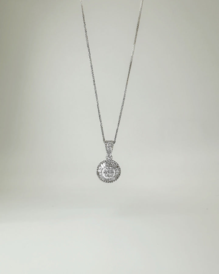 18K Solid Gold Natural Diamond Necklace 0.25ct Box Chain Adjustable1