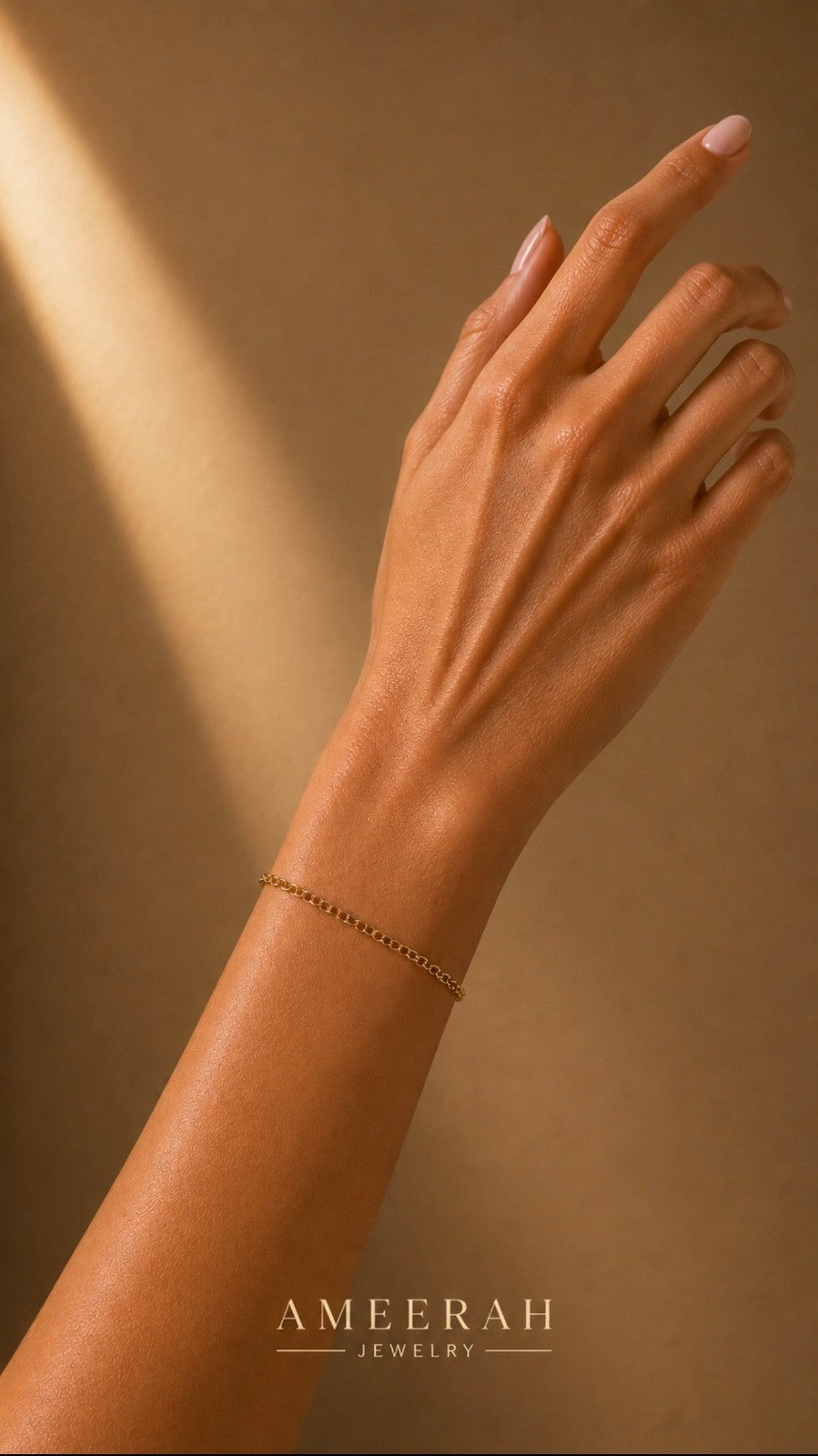 18K Solid Gold Rolo | Tauco Chain Bracelet Size 7.51