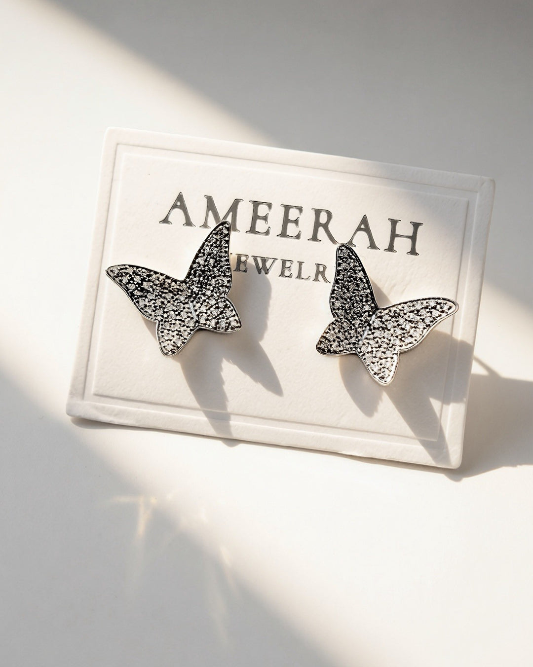 18K Solid Gold Butterfly Natural Diamond Stud Earrings 0.30 Dainty Jewelry1