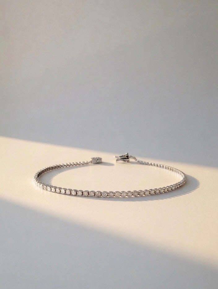 18K Solid Gold Diamond Tennis Bracelet 1CT Natural Diamond Dainty Fine Jewelry1