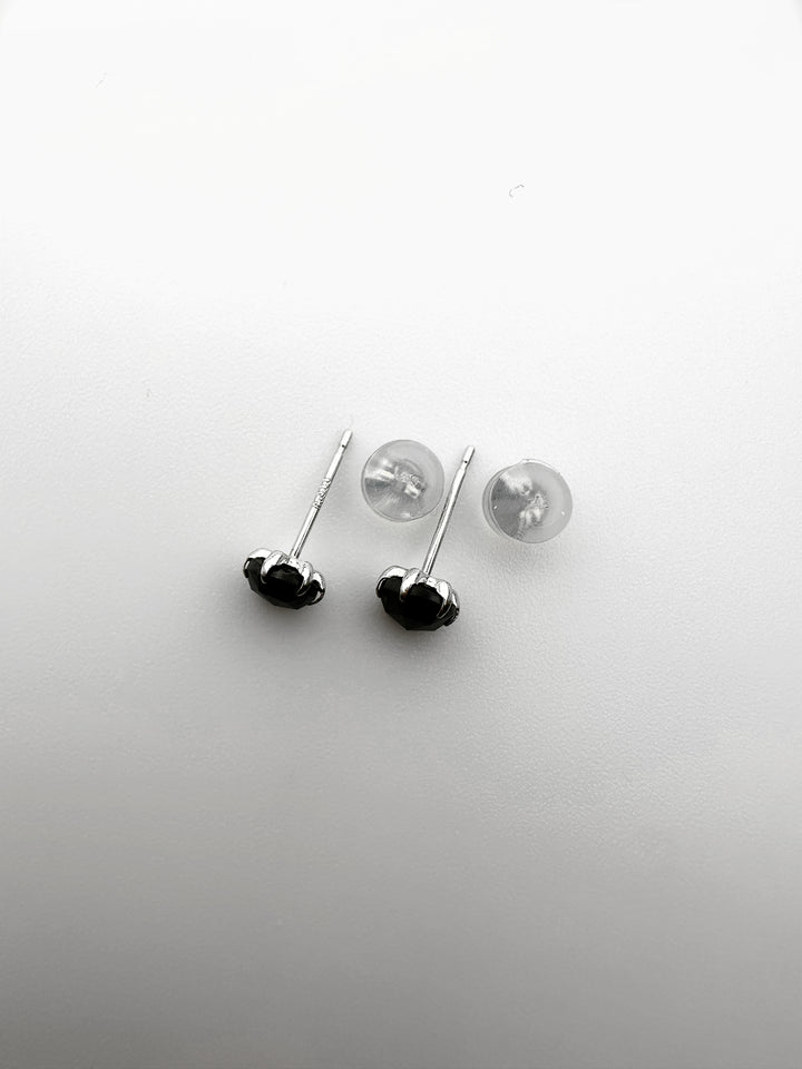 Platinum Black Diamond Stud Earrings 1.00CT PT900 Natural Fine Jewelry2