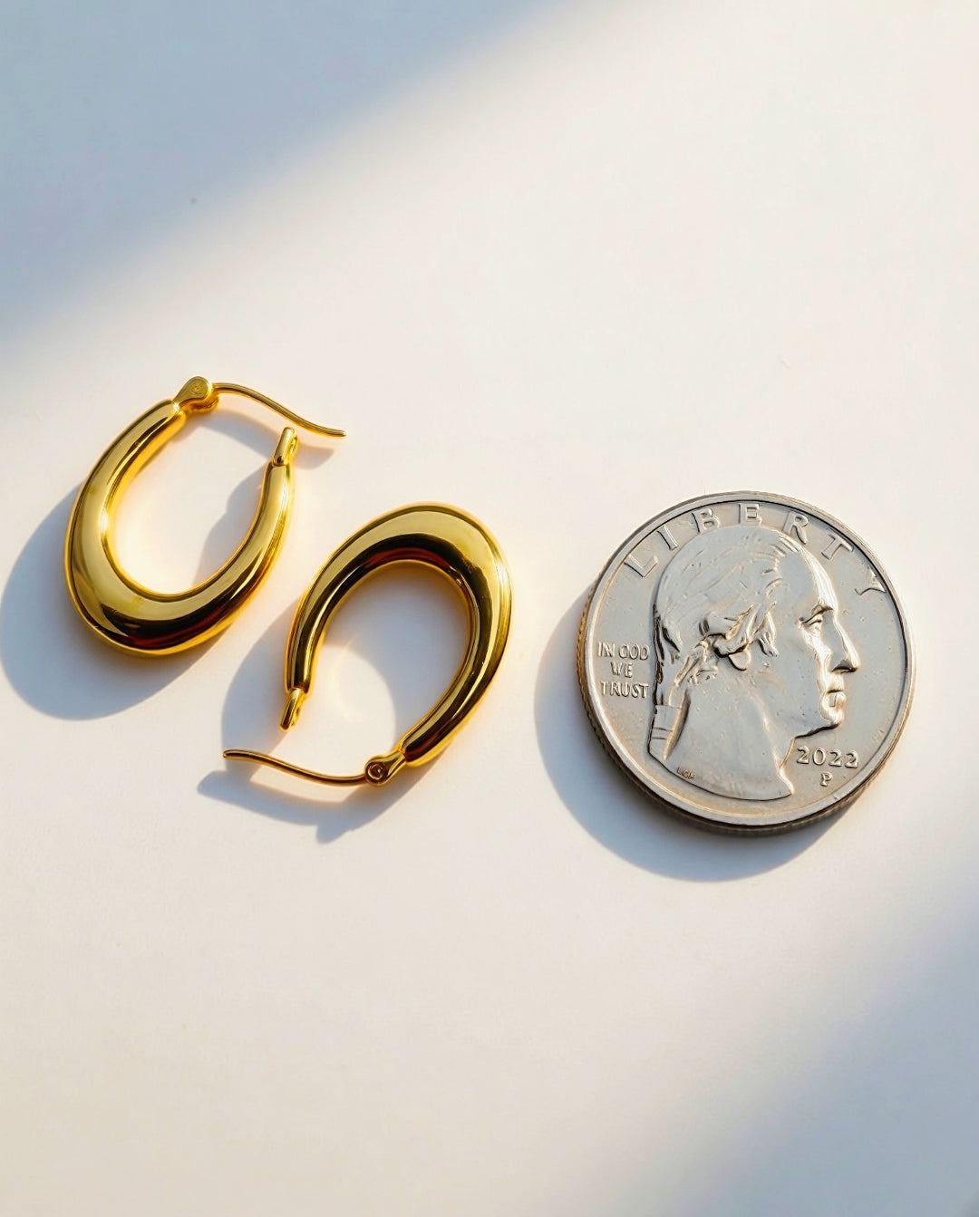 18K Solid Gold Hoop Earrings Hoops Minimalist Everyday Gold Jewelry5