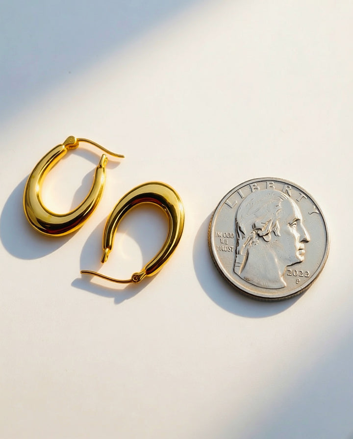 18K Solid Gold Hoop Earrings Hoops Minimalist Everyday Gold Jewelry5