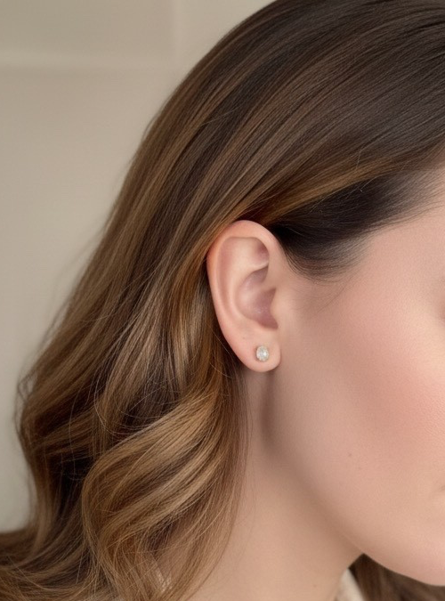 18K Solid Gold 0.9 Ct0 Natural Aquamarine Stud Earrings2