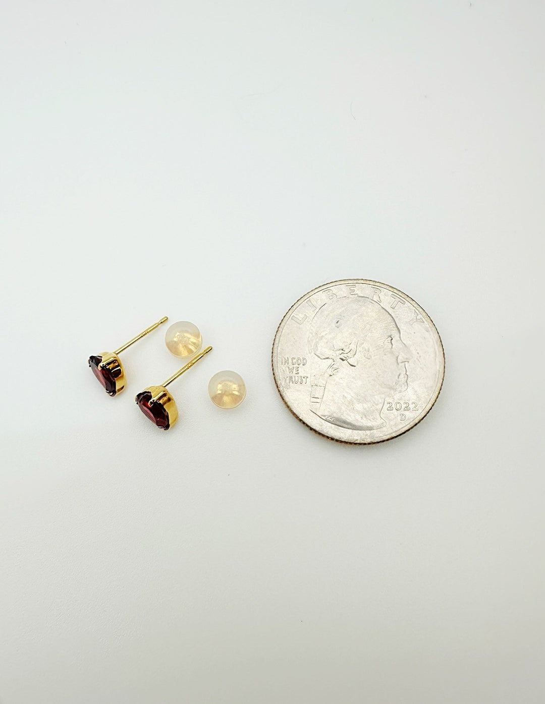 18K S18K Solid Gold Garnet Heart Earrings 1.6ct Natural Garnet January Gift2