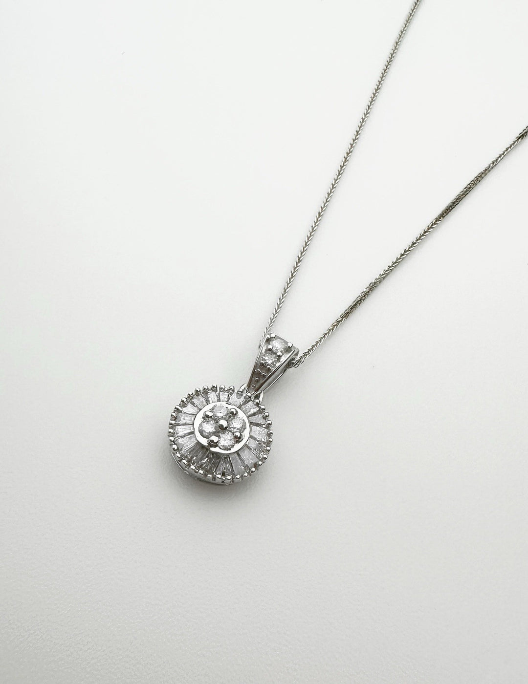 18K Solid Gold Natural Diamond Necklace 0.25ct Box Chain Adjustable3