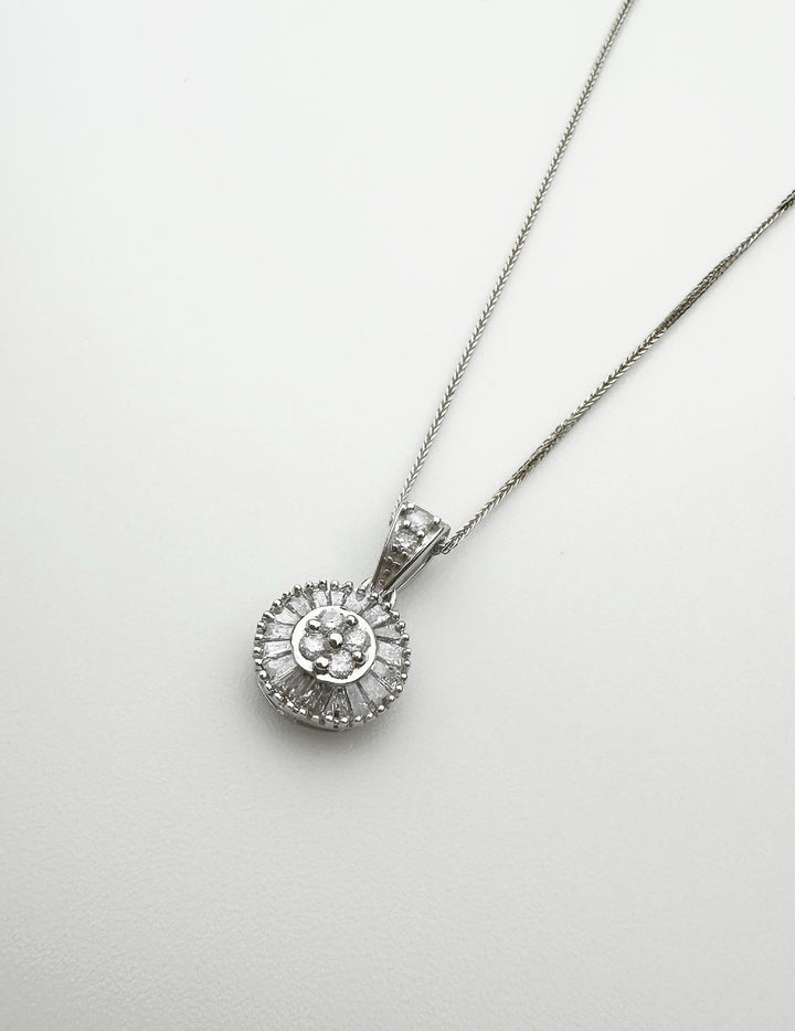 18K Solid Gold Natural Diamond Necklace 0.25ct Box Chain Adjustable3