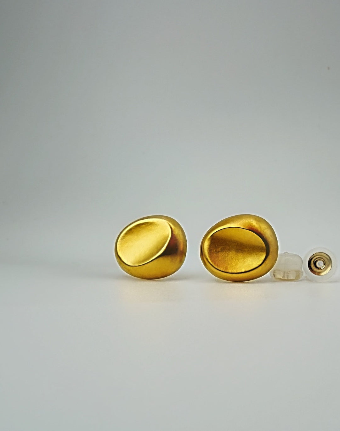 18K Gold Electroform Round Earrings Lightweight Japan Statement Hoops Gift2