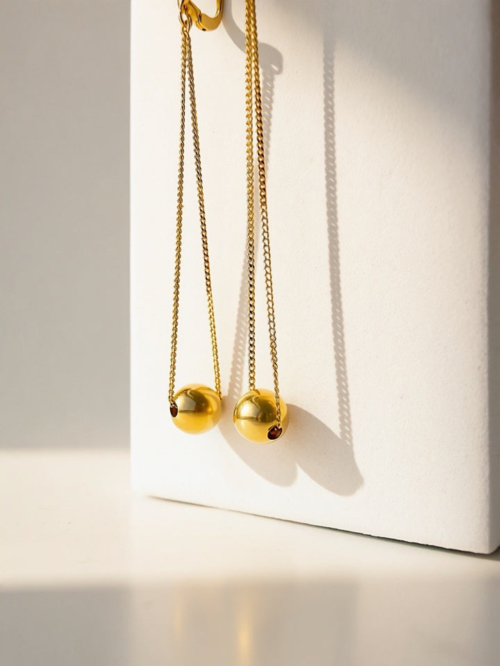 18K Real Gold Drop Earrings Teardrop Dangle 2.75 Real Gold Minimalist6