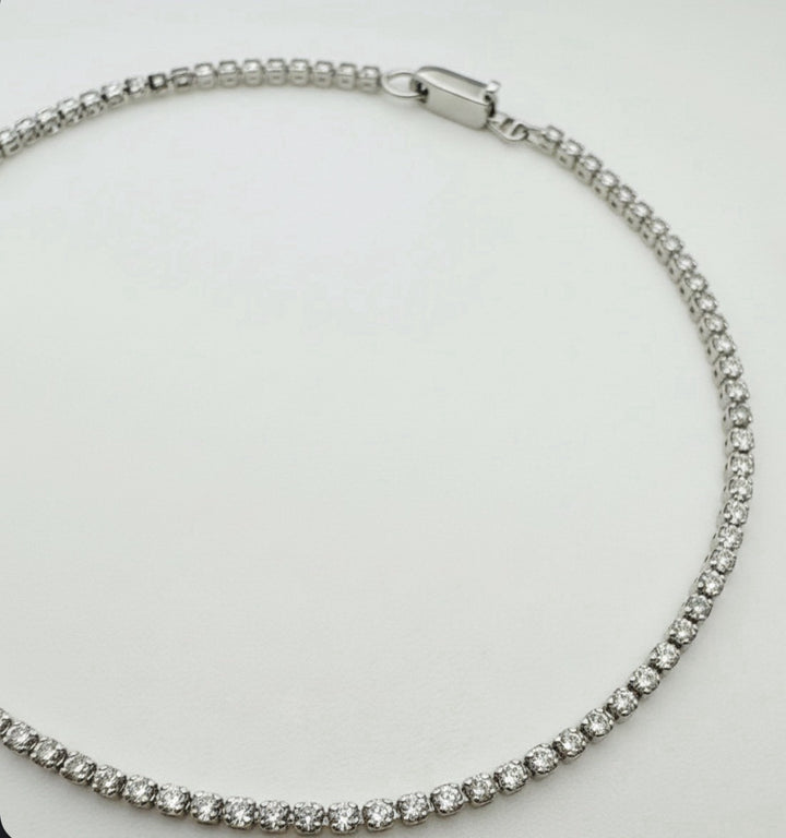18K Solid Gold Diamond Tennis Bracelet 1.20CT VS Natural Fine Jewelry2