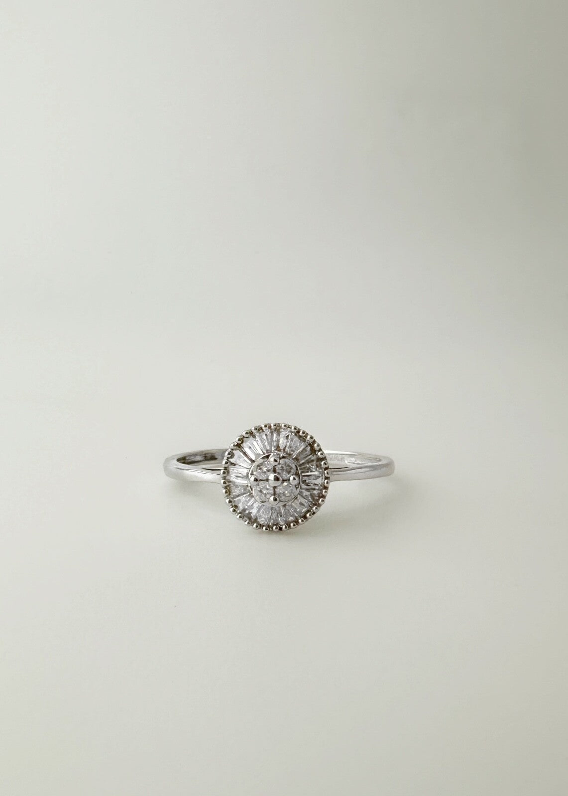 18K Solid Gold Diamond Ring 0.50ct Cluster Round VS Natural Fine Jewelry0