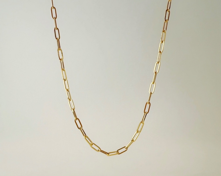 18K Real Gold Paperclip Bracelet Size 7.5 Minimalist Dainty Jewelry3