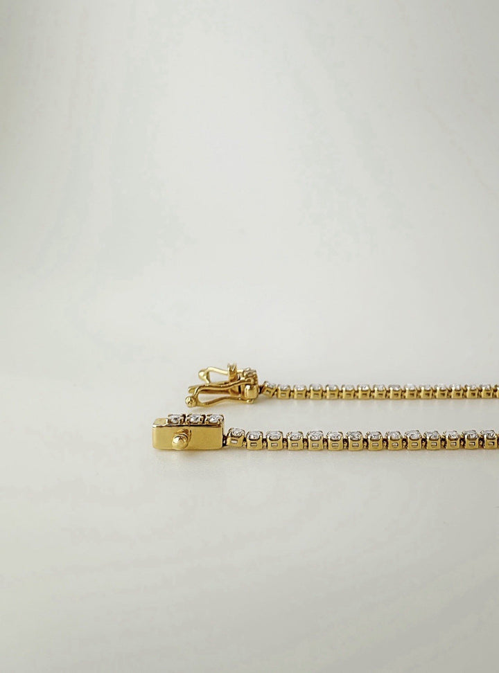 18K Solid Gold Diamond Tennis Bracelet 1.15CT VS Natural Fine Jewelry2