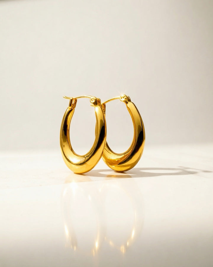 18K Solid Gold Hoop Earrings Hoops Minimalist Everyday Gold Jewelry7