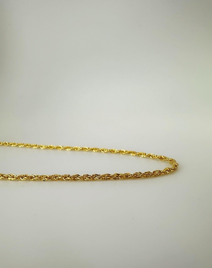18K Solid Gold ROPE Bracelet Size 6.57.5inches . Dainty Bracelet Fine Jewelry2