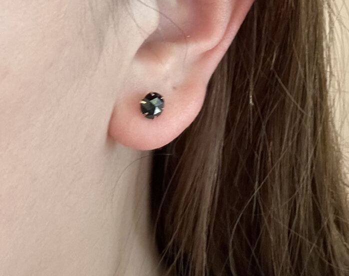 Platinum Black Diamond Stud Earrings 1.00CT PT900 Natural Fine Jewelry3