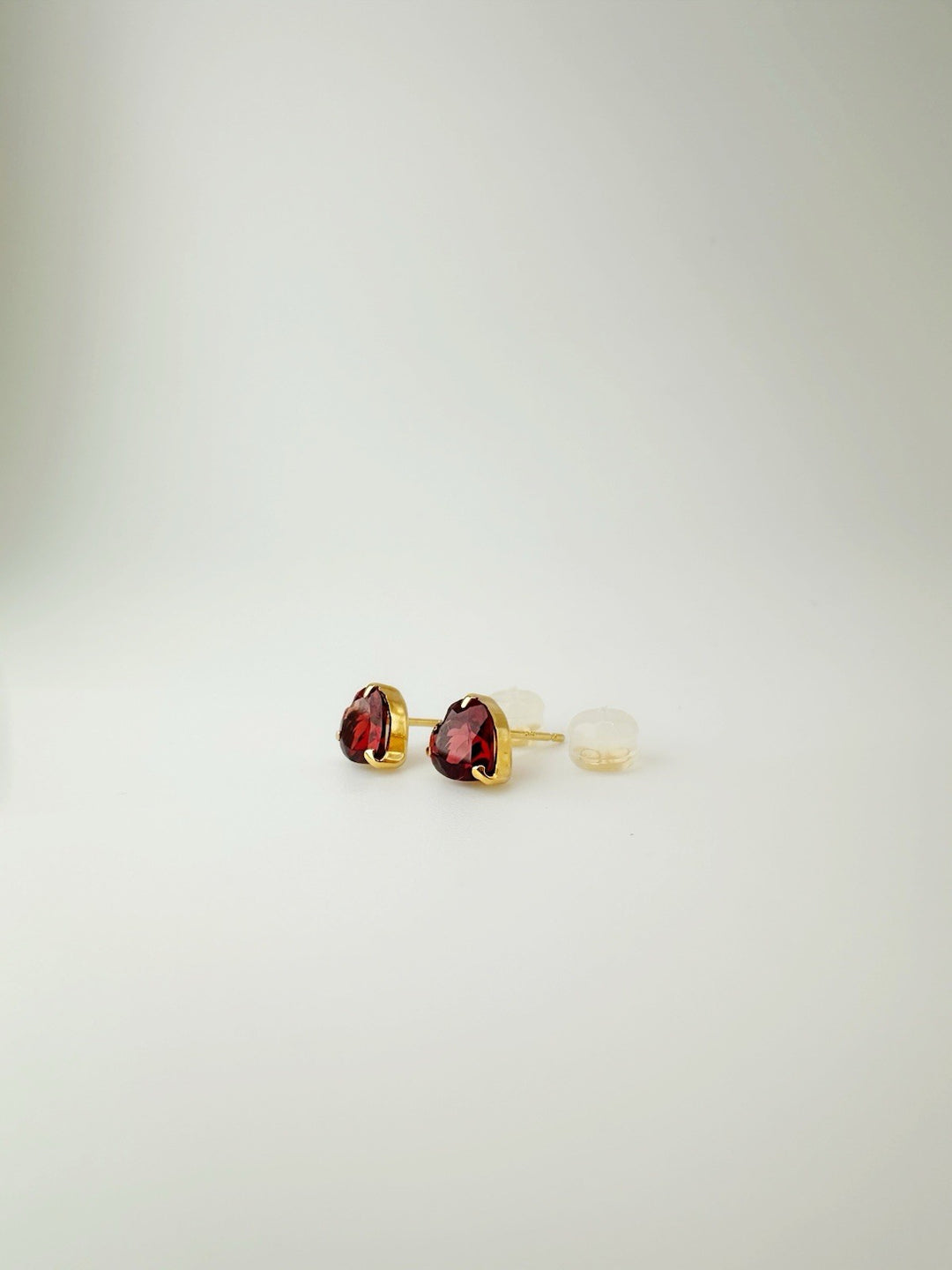 18K S18K Solid Gold Garnet Heart Earrings 1.6ct Natural Garnet January Gift4