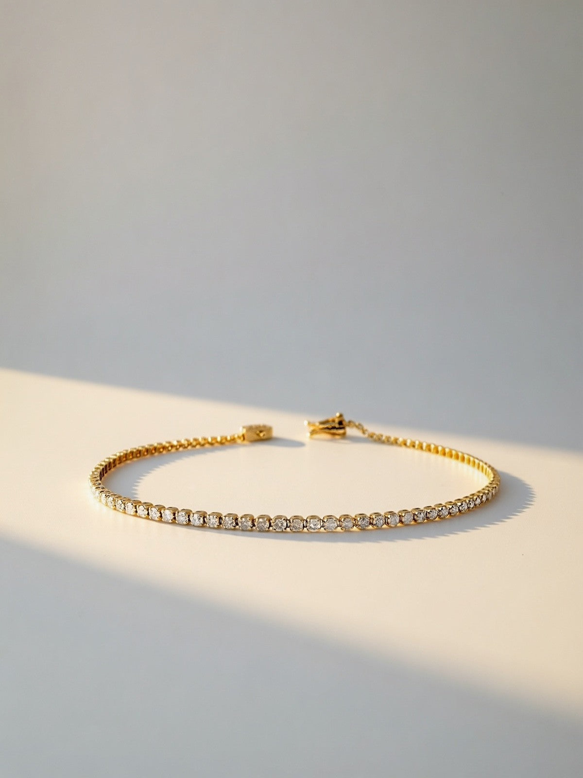 18K Solid Gold Natural Diamond Tennis Bracelet 1 Carat   Fine Jewelry0