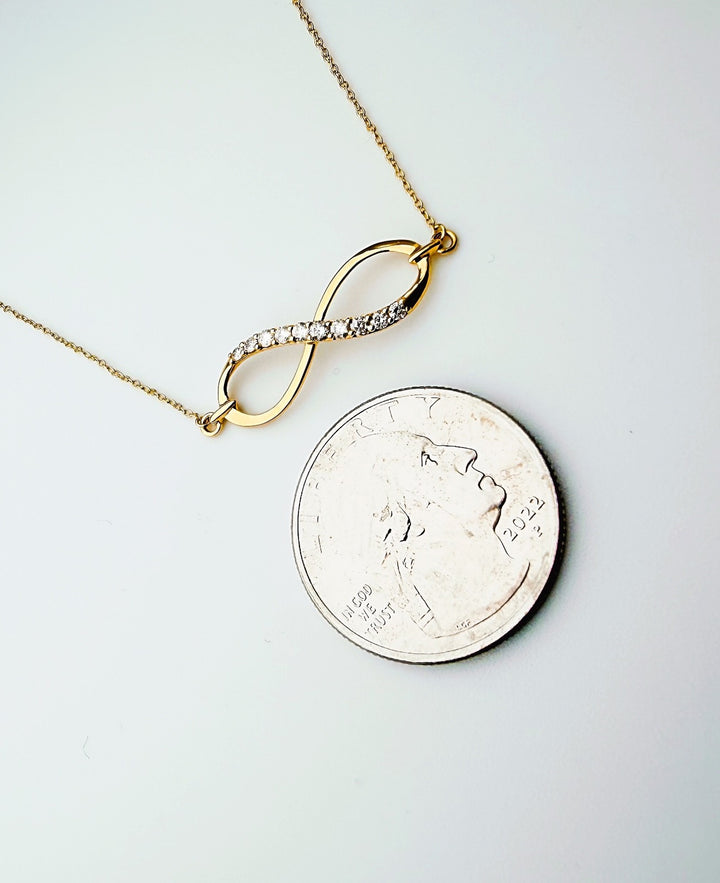 18K Solid Gold Infinity Diamond Bracelet 0.20CT VS Dainty Fine Jewelry Gift3