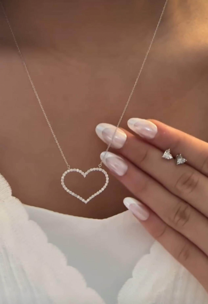 18K Solid Gold Diamond Heart Earrings 0.10 CT Natural VS Minimalist Gift2