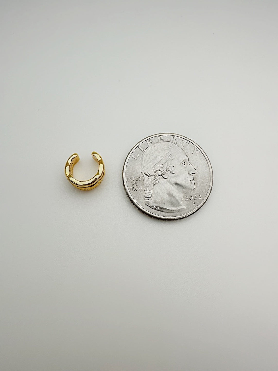 18K REAL Gold Single Ear Cuff Japan Electroform Minimalist Real Gold3