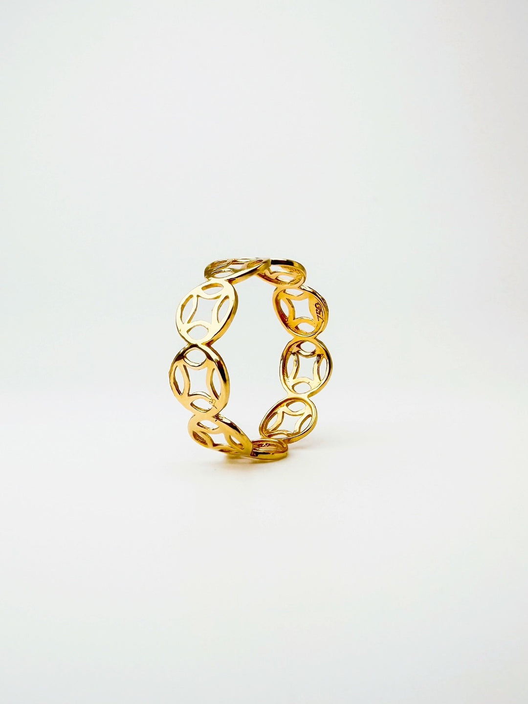 18K Solid Gold Ring Money Catcher  Ring size 6  , lightweight, stackable2