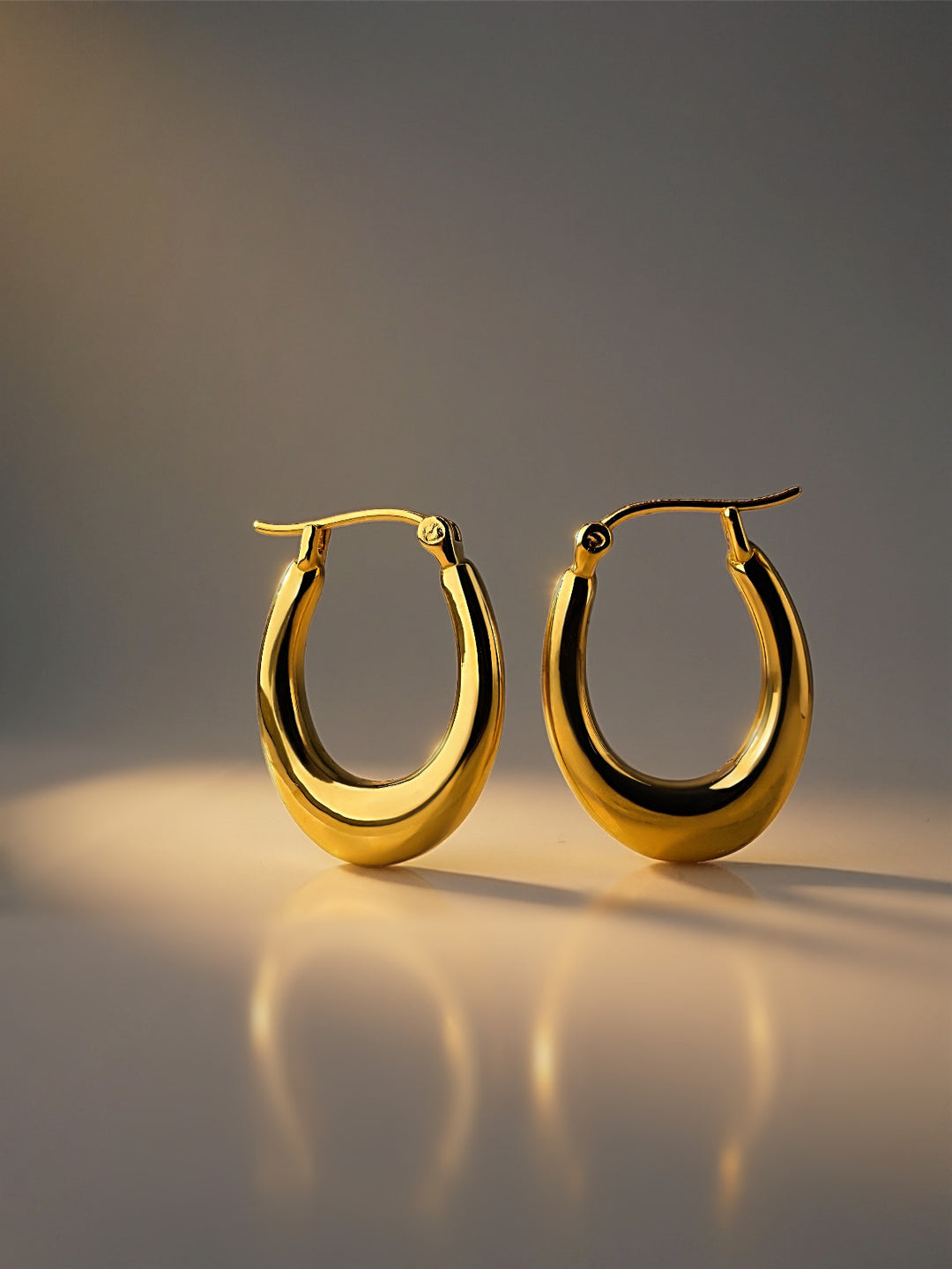 18K Solid Gold Hoop Earrings Hoops Minimalist Everyday Gold Jewelry2