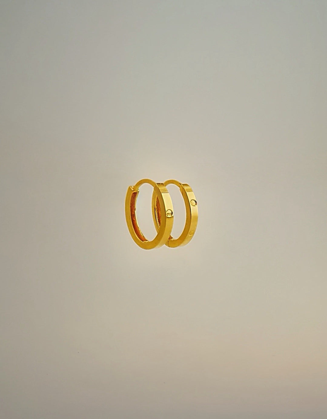 18K Solid Gold Hoop Earrings Huggies Hoops 12mm Minimalist Everyday Gold Jewelry2