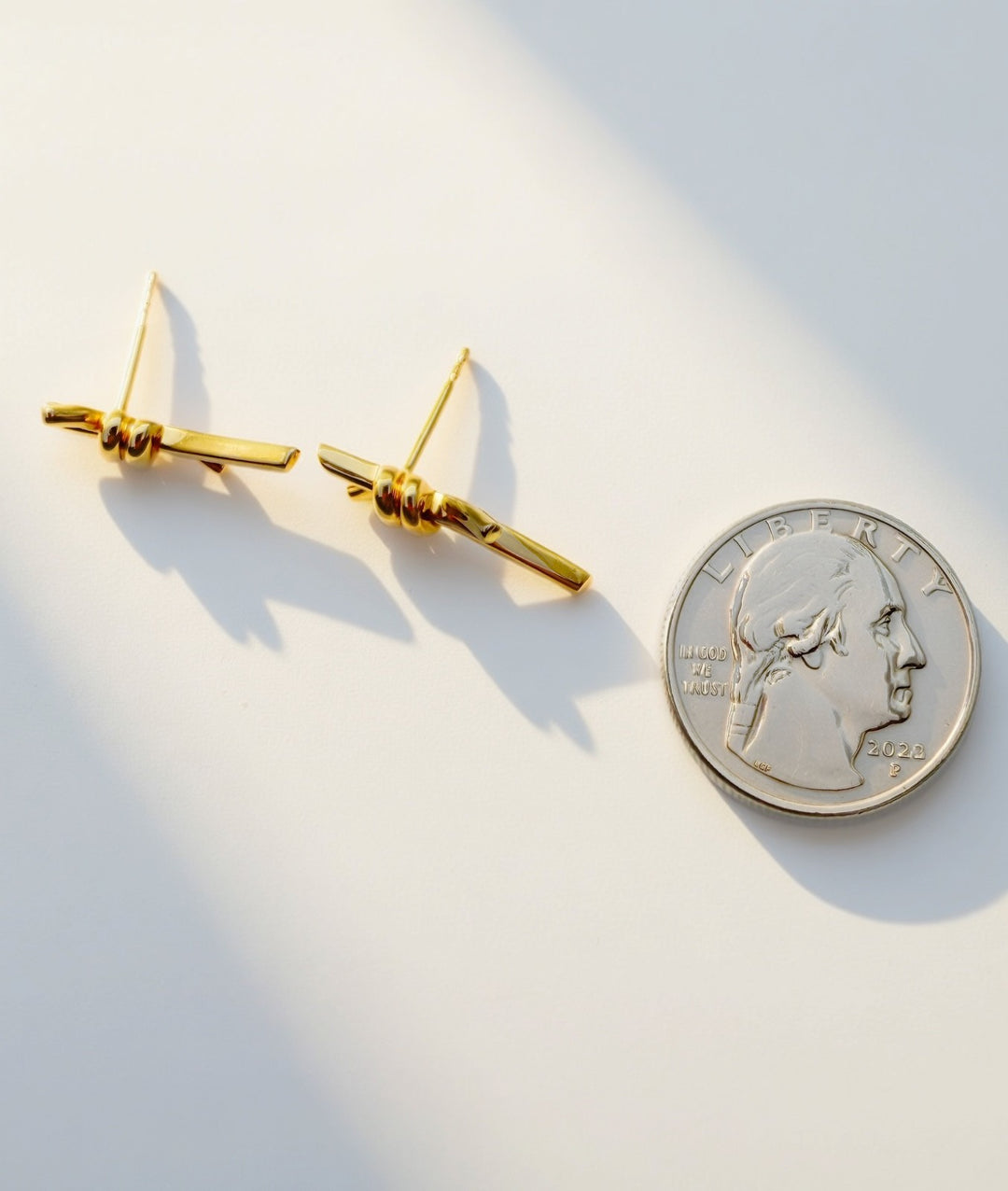 18K Solid Gold Knot Earrings Statement Earrings 23mm2