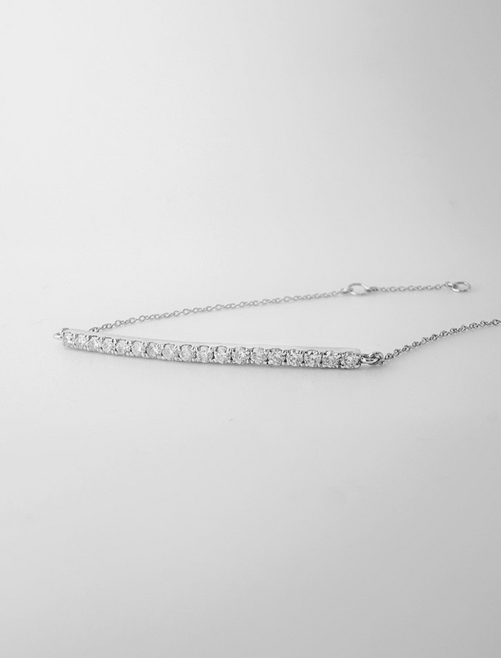 18K Solid Gold Natural Diamond Half Tennis Bracelet: 0.5 CT SI | F , 6.6 Inch2