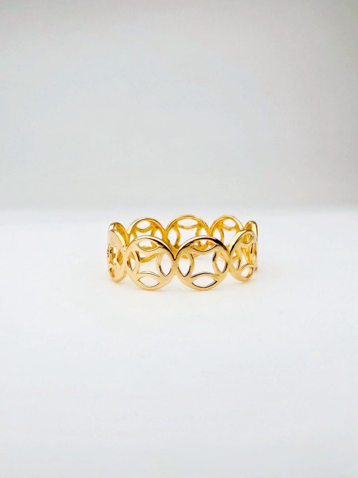 18K Solid Gold Ring Money Catcher  Ring size 8  , lightweight, stackable2