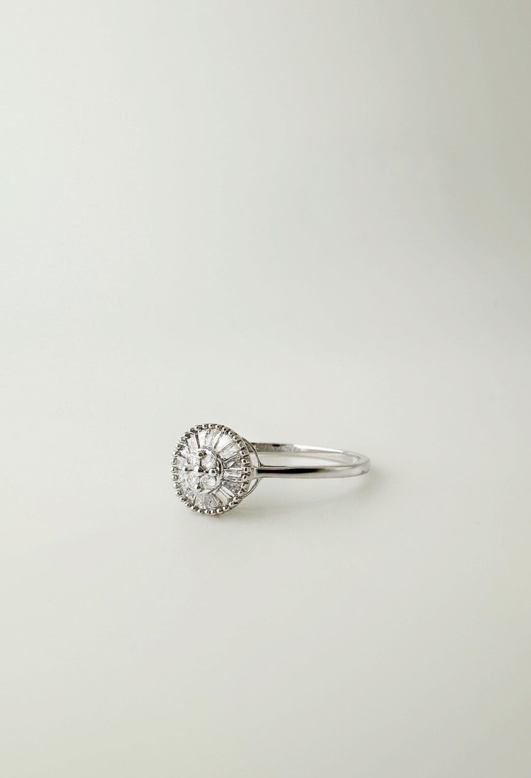 18K Solid Gold Diamond Ring 0.50ct Cluster Round VS Natural Fine Jewelry1