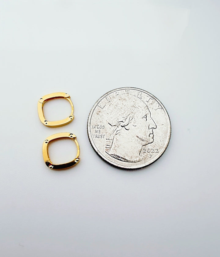 18K Solid Gold Huggies Hoop Earrings 9.8mm Real Gold Small Hoops Everyday Dainty4