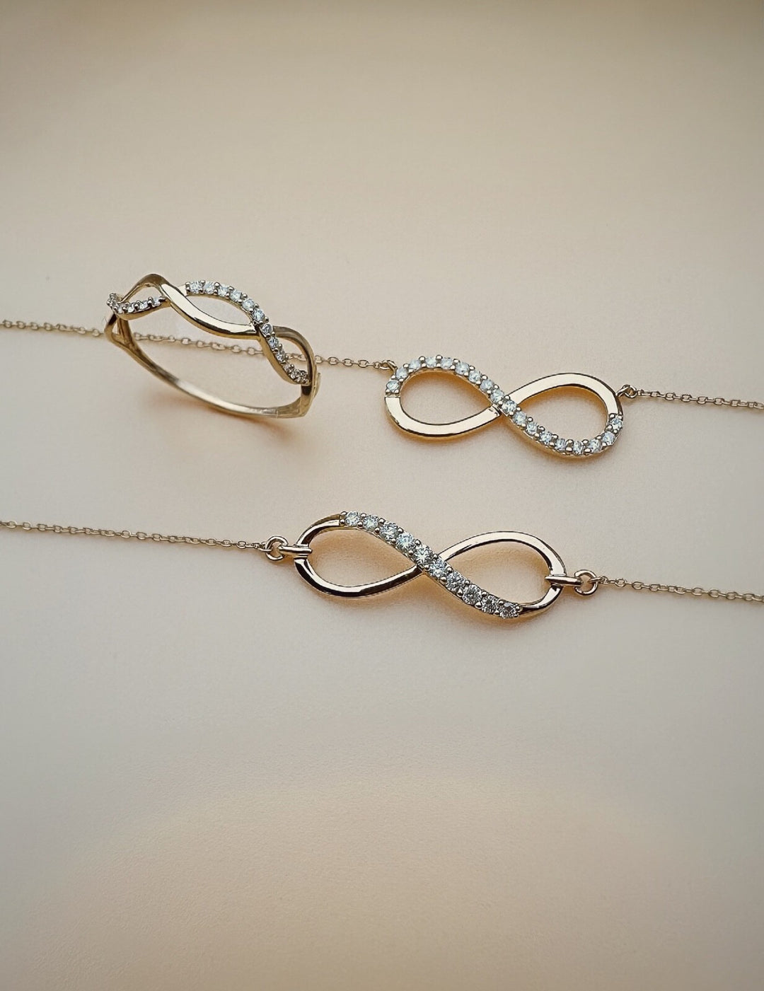 18K Solid Gold Infinity Diamond Bracelet 0.20CT VS Dainty Fine Jewelry Gift9