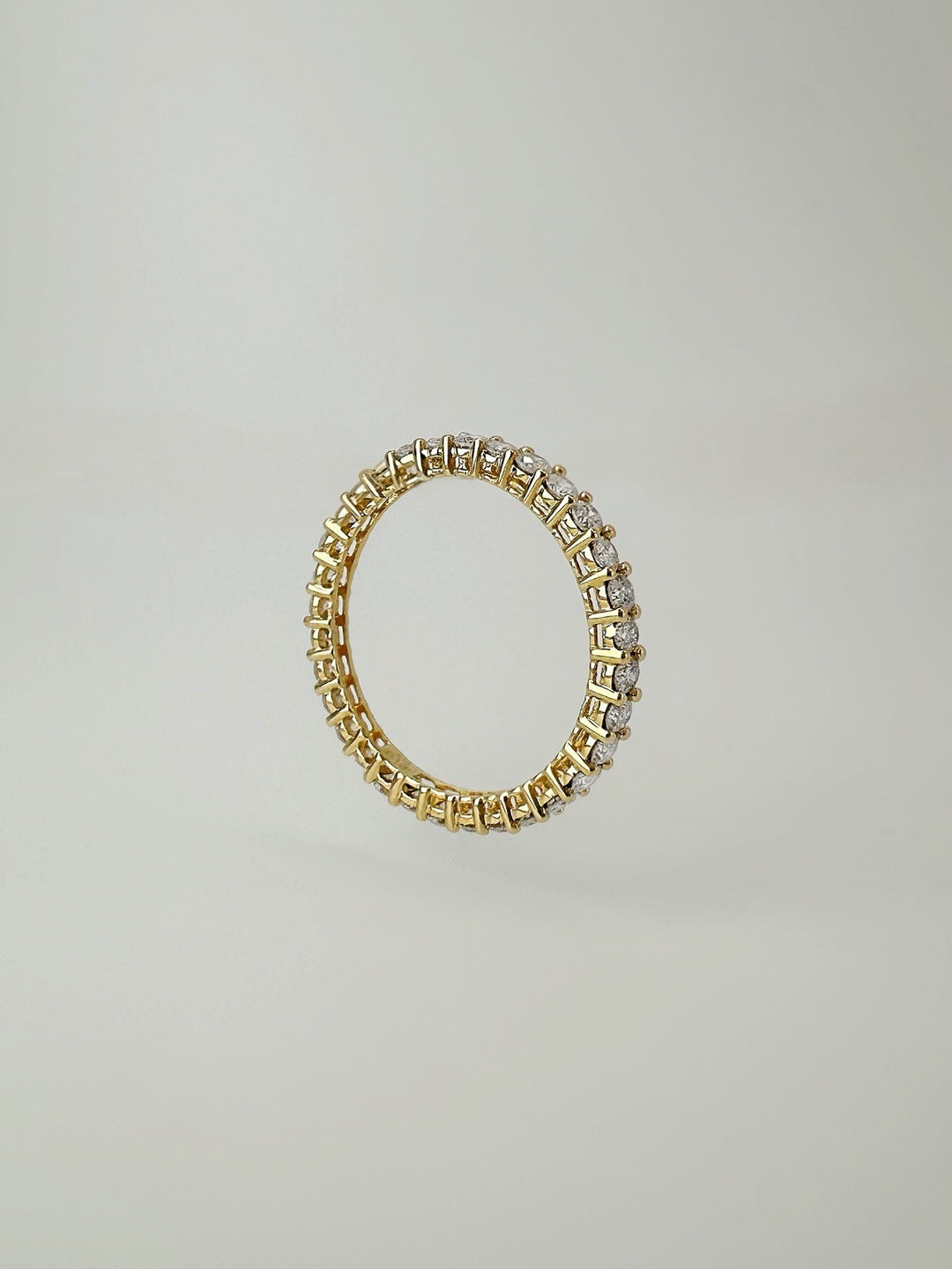 18K Solid Gold Diamond Full Eternity Ring 1 Carat Stackable Wedding Band3