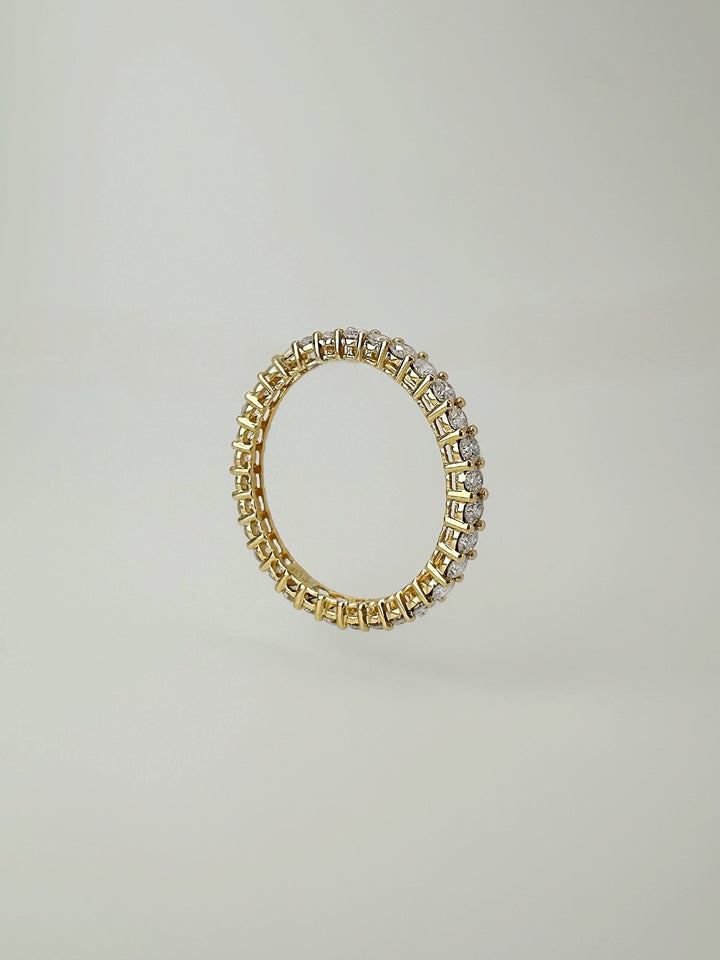 18K Solid Gold Diamond Full Eternity Ring 1 Carat Stackable Wedding Band3